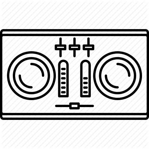 Dj, Dj Remote, Electronic, Remote, Soundboard, Turntable Icon