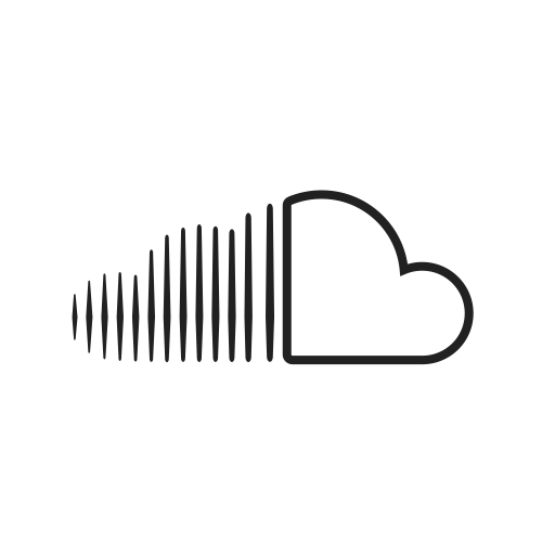 Soundcloud Outline Black Icon