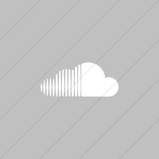 Flat Square White On Silver Social Media Soundcloud Icon