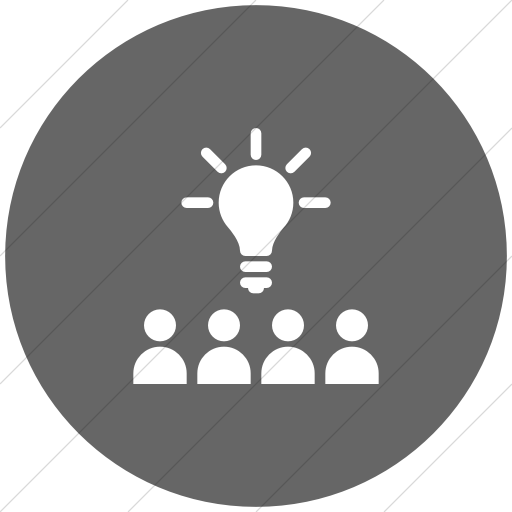 Flat Circle White On Gray Iconathon Crowdsourcing Icon
