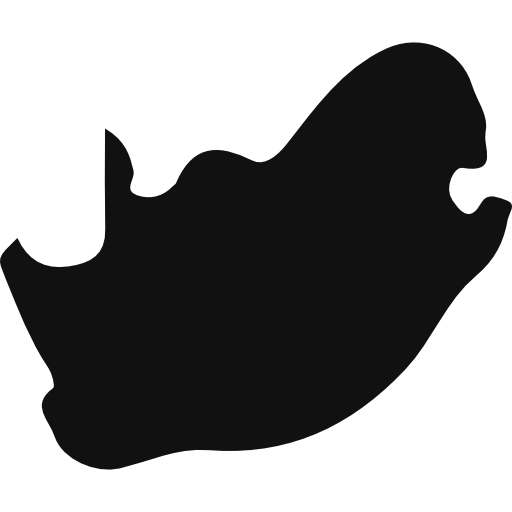 South Africa Country Map Black Shape Icons Free Download