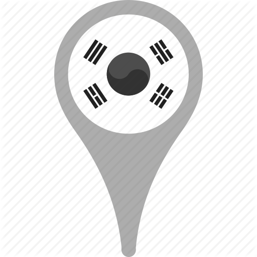 Country, County, Flag, Map, National, Pin, South Korea Icon