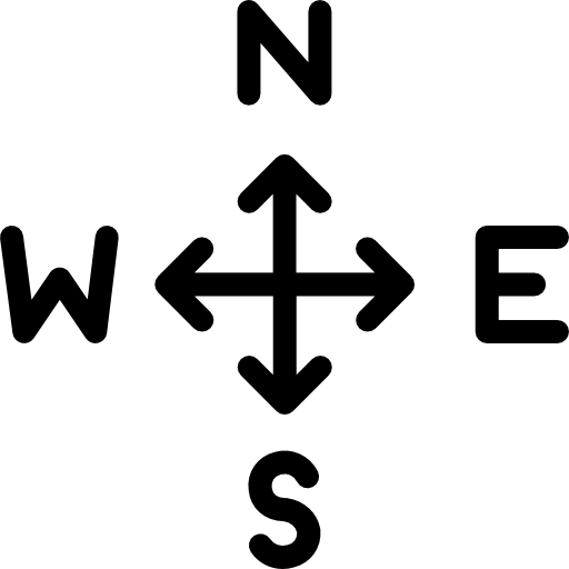 South, Sign, Park Icon