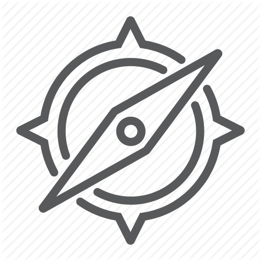 Arrow, Compass, Map, North, South, Tourism, Travel Icon