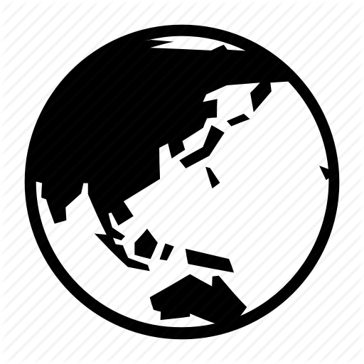 Australia, China, East Asia, Globe, Korea, Pacific, Terra Icon