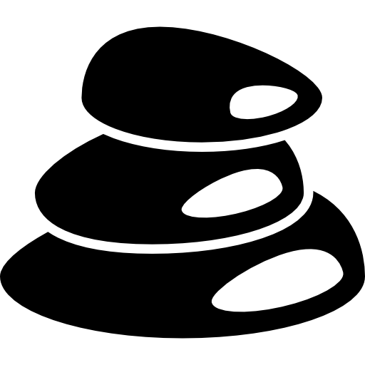 Spa Heating Stones Treatment Icons Free Download