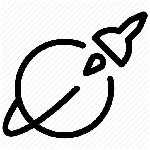 Earth, Rocket, Space Icon