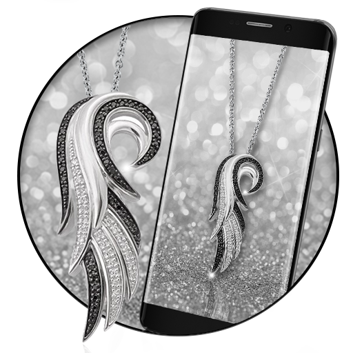 Silver Black Majestic Shimmer Live Wallpaper