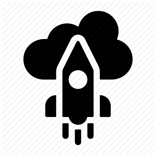 Cloud, Rocket, Rocket Launch, Rockets, Space, Spacecraft, Startup Icon