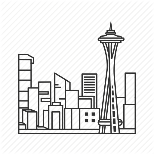 Building, City, Famous Skyline, Seattle, Skyline, Space Needle