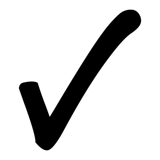 Black Check Mark Icon
