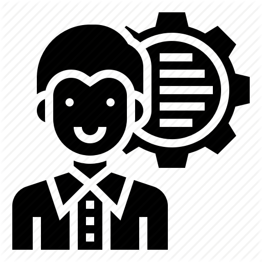 Data, Gear, Human, Man, Scientist, Specialist Icon