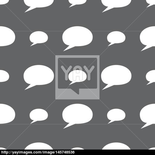 Speech Bubble Icons Think Cloud Symbols Seamless Pattern