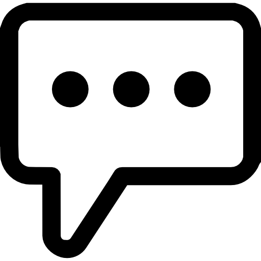 Chat Rectangular Speech Bubble Symbol