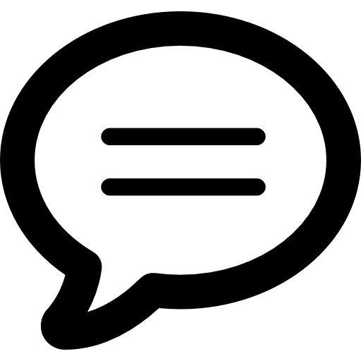 Speech Bubble Oval Shape With Text Lines