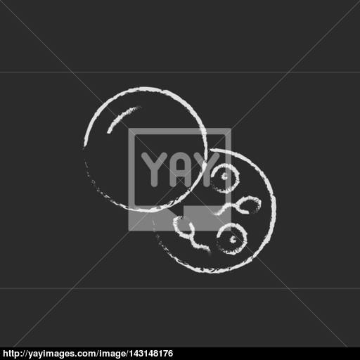 Donor Sperm Icon Drawn In Chalk Vector