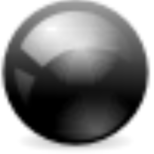 Button, Sphere, Black Icon