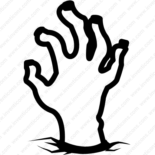 Download Zombie,hand,halloween,spooky Icon Inventicons