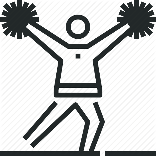 Cheerleader, Cheerleading, Encourage, Fan, Motivation, Support Icon