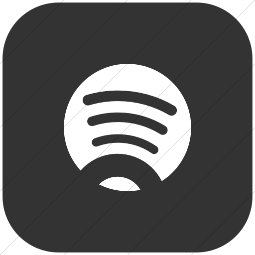 Flat Rounded Square White On Dark Gray Foundation