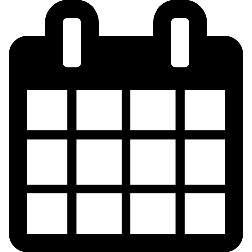 Calendar With Spring Binder And Date Blocks Icons Free Download