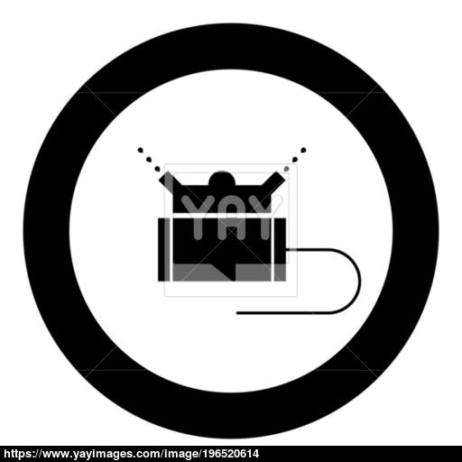 Lawn Sprinklers Icon Black Color In Circle Vector