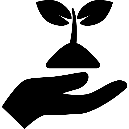 Hand Holding Up A Sprout Icons Free Download