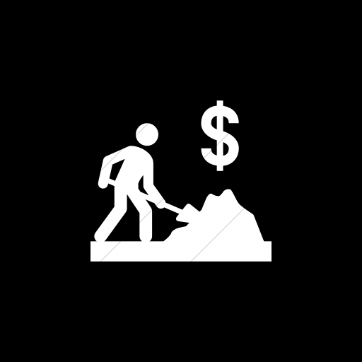 Flat Square White On Black Iconathon Cash For Work Icon