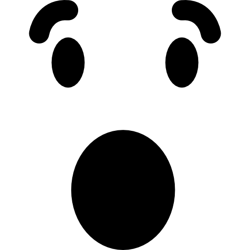 Surprised Emoticon Square Face With Open Eyes And Mouth Icons