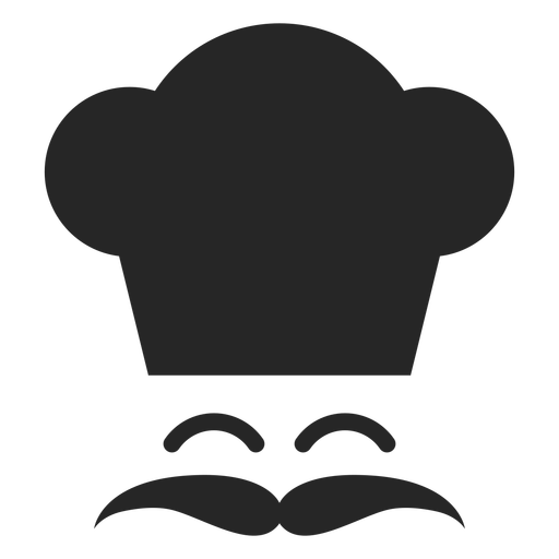 Smiling Chef Face Flat Icon