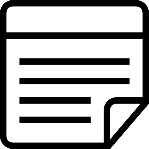 Notes Square Outlined Symbol Of Interface With Text Lines