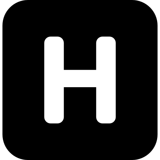 Hospital Letter Sign In Rounded Square Icon Medical Icons Freepik