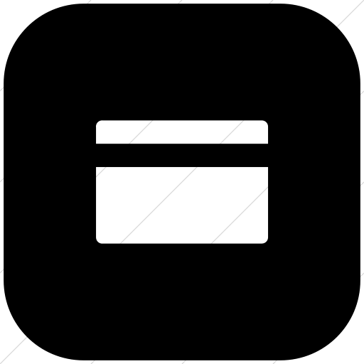 Flat Rounded Square White On Black Foundation Credit