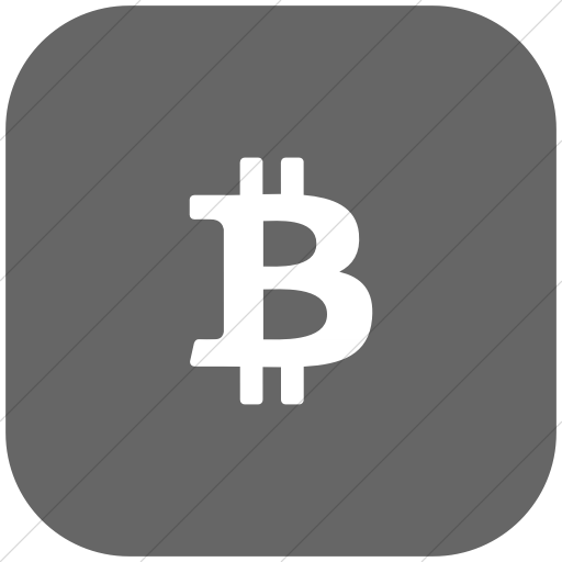 Flat Rounded Square White On Gray Foundation Bitcon