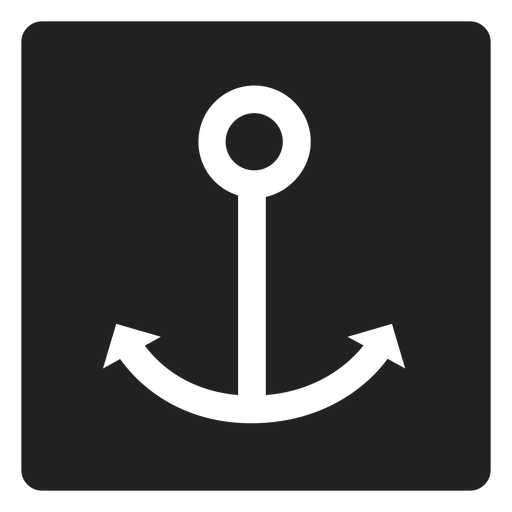 Simple Anchor Square Icon