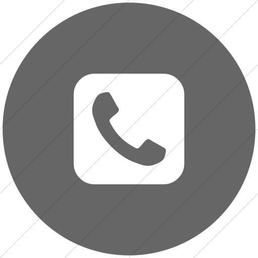 Flat Circle White On Gray Bootstrap Font Awesome Phone
