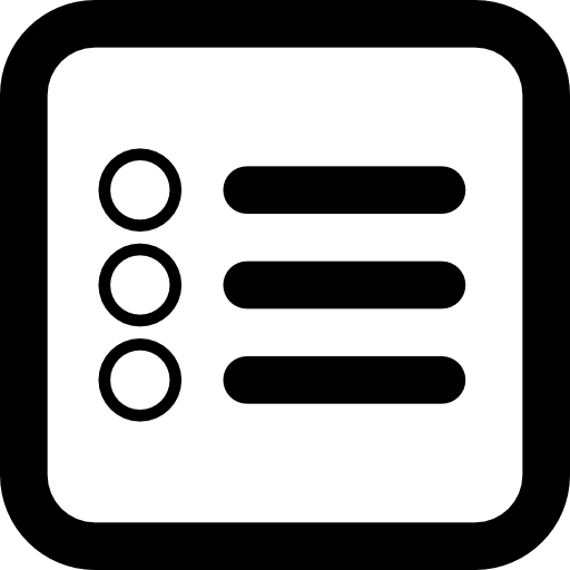 List Square Button Symbol For Interface Icons Free Download