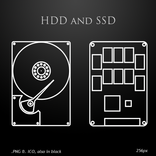 Hdd And Ssd Icons
