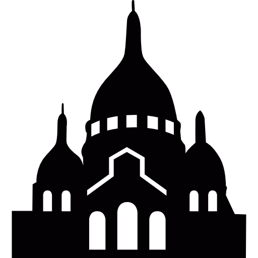 Basilica Of The Coeur In Montmartre, Paris Icons Free Download