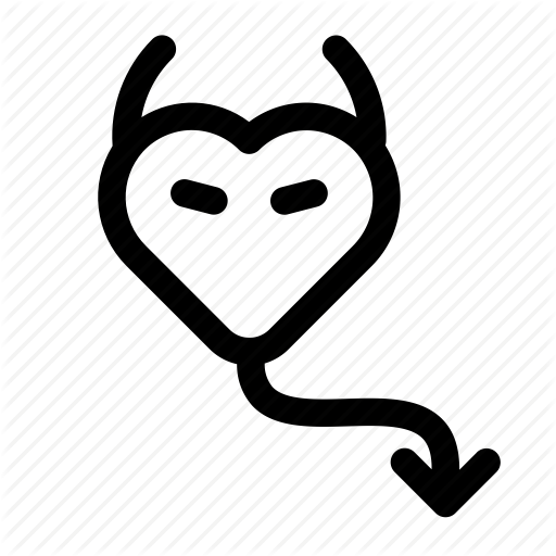 Demon, Devil, Heart, Love, Lovely, St Valentine's Day, Valentine Icon