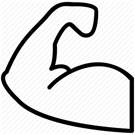 Courage, Energy, Power, Stability, Strength Icon