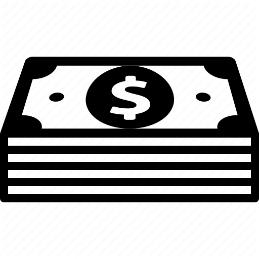 Cash, Money, Pile, Profit, Revenue, Savings, Stack Icon