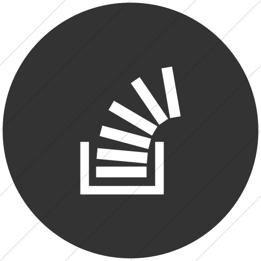 Flat Circle White On Dark Gray Social Media