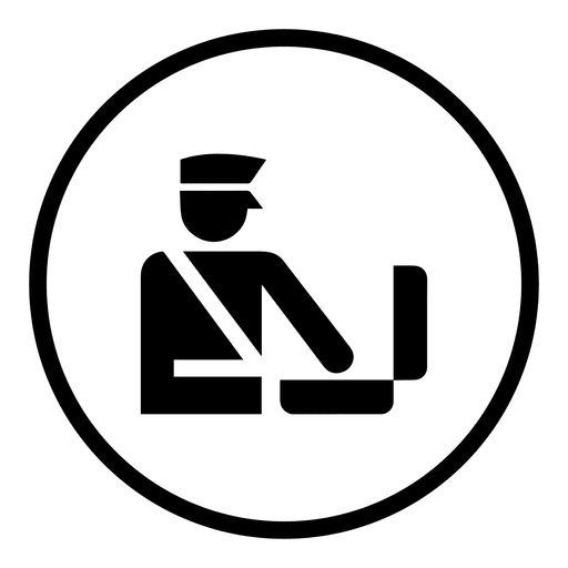 Travel Airport Staff Round Icon