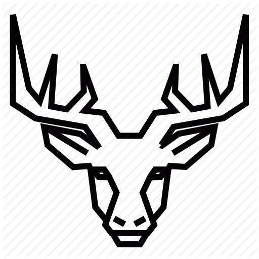 Buck, Deer, Head, Reindeer, Stag Icon