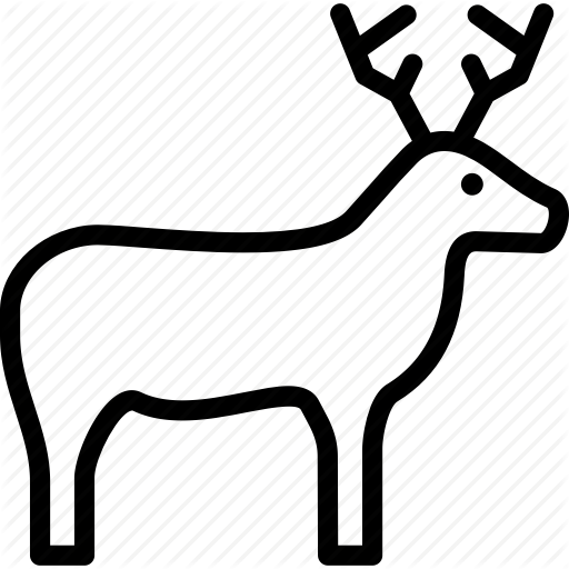 Deer, Elk, Reindeer, Stag Icon