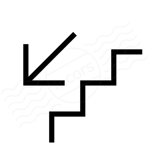 Iconexperience I Collection Stairs Down Icon