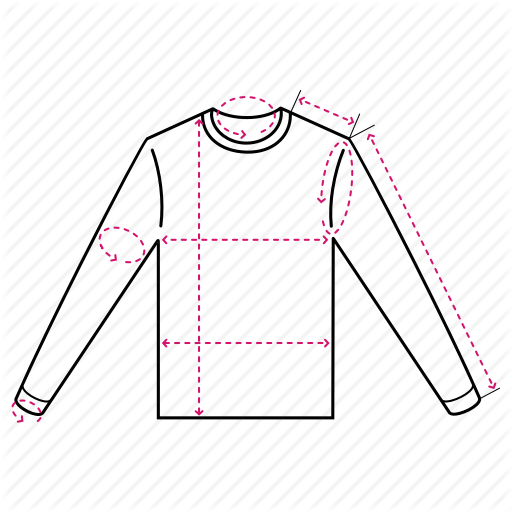 Apparel, Long, Measure, Mens, Sizes, Sleeves, Tops Icon