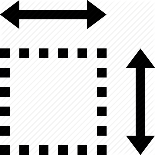 Area, Dimensions, Height, Size, Width Icon
