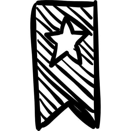 Bookmark Sketch With A Star Icons Free Download